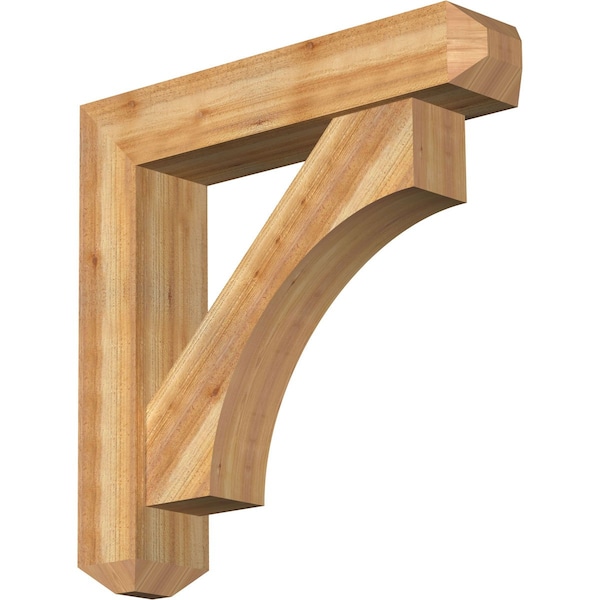 Ekena Millwork Westlake Craftsman Rough Sawn Bracket w/ Offset Brace, Western Red Cedar, 8"W x 38"D x 38"H BKT0806X38X38WTL04RWR - main
